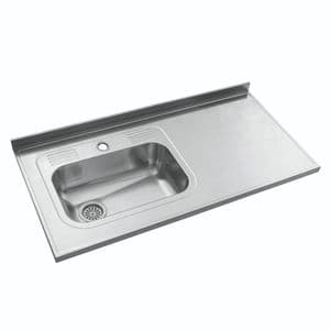 Johnson Mesada Cocina Acero Inoxidable Johnson 1,20 bacha ZZ52/1 izq