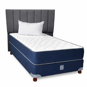 Veintidostreinta Combo Sommier + Colchón + Respaldo y 1 almohada de regalo 2230 SYRMA 100x190 Espuma Alta Densidad