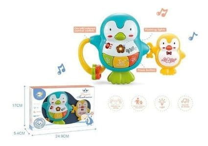 Shine Sonajero Pingüino Musical Con Luz Y Sonido 2015604 Shine