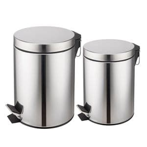 Nictom Set Tachos de Basura 12lts y 3lts Nictom Color Acero