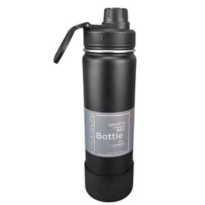 Hudson Botella Deportiva 660ml Hudson Acero Inoxidable Tapa A Rosca BD660N Negro