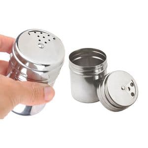 Generic Especiero Azucarera Salero Acero Tapa Ajustable