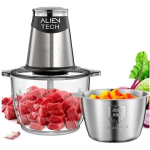 Alien Tech Picadora Procesa Alimentos Frutos Secos 350w 2l Acero Inoxi Plateado