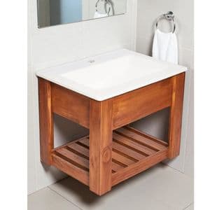 Muebles Especiales Vanitory Colgante 50CM + Bacha Monocomando