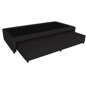 Mussa Sommier Bicama de 1 Plaza Mussa Urania Chenille Negro 90x190 cm