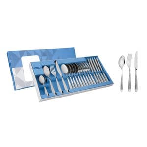 Tramontina Set Caja 24 Cubiertos Tramontina Athenas Acero Mango Rayado