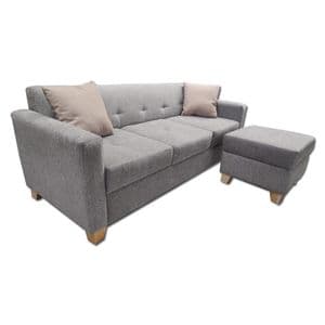 American Wood Sillón Sofá Esquinero Versa 3 Cuerpos Chenille Stone