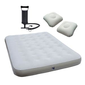 Solana Colchón Inflable Camping 2 Plazas + 2 Almohadas + Inflador