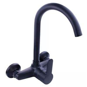 Gadnic Grifería Monocomando Negra Rieti By Gadnic De Pared Baño y Cocina
