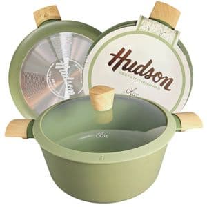 Hudson Cacerola Olla 24cm Aluminio Antiadherente Olive Hudson OLI05