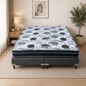 Ayfa Conjunto Sommier Ayfa Queen Size Premium Resortes Dual 160x200