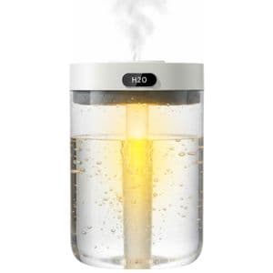 Somostec Humidificador Difusor Aromatizador USB Doble Boquilla Con Luz LED Blanco