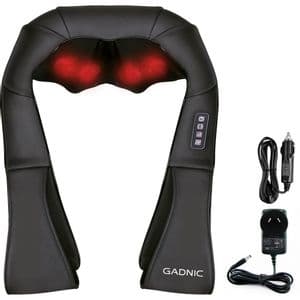 Gadnic Masajeador Gadnic Cedro Cervical 8 Nodos Shiatsu Terapia de Calor 3 Niveles
