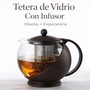 Tego Tetera De Vidrio Premium Con Infusor Acero Inoxidable 1.25L