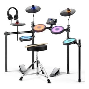 Donner Batería Eléctrica Donner Ded-70 Con 150 Sonidos, 4 Almohadil Polychromatic