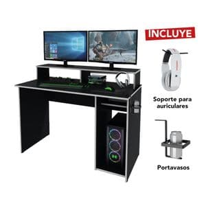Centro Estant Escritorio Gamer Centro Estant EG1BL Negro/Blanco