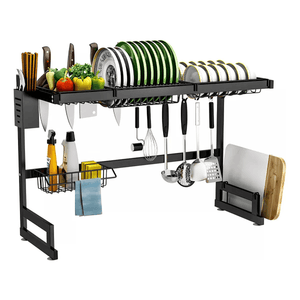 Daihatsu Secaplatos Escurridor 85cm Cubiertos Rack Bacha Organizador Negro