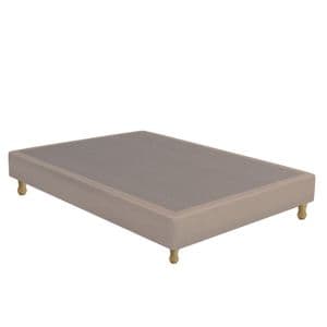 Ayfa Sommier Ecocuero 130x190 Color Tiza Patas Madera