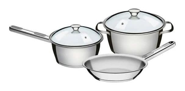 Tramontina Bateria De Cocina 3 Piezs Set Ollas Tramontina Allegra Acero