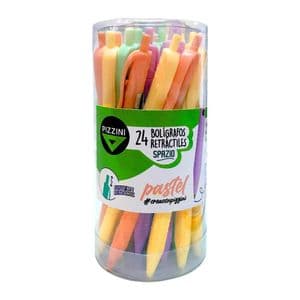 Pizzini Bolígrafos Retráctiles Pizzini Pastel Spazio X24