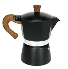 Waggs Cafetera Moka Italiana Waggs Aluminio 300ml 6 tazas Negro