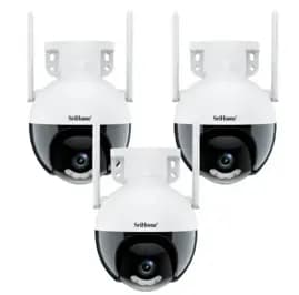 Srihome Kit x3 de Cámaras de Seguridad IP SriHome SH045 2MP Wifi-LAN Vision Nocturna