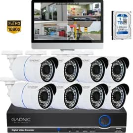 Gadnic Cámaras de Seguridad x8 + DVR Gadnic SX37X Interior / Exterior Visión Nocturna 1tb