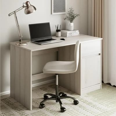 Ricchezze Escritorio Ricchezze Mesina 109 Cm | 1 Cajón + 1 Puerta | Espacio De Trabajo Amplio Pino Aland