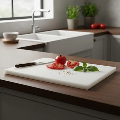 Plastiko S Tabla De Corte Profesional 30x50x1 Cm Blanco - Plastiko S Lisa Blanco