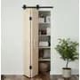 Diseños Hz Puerta Granero Plegable + Kit De Instalación 90x210 Marrón Claro