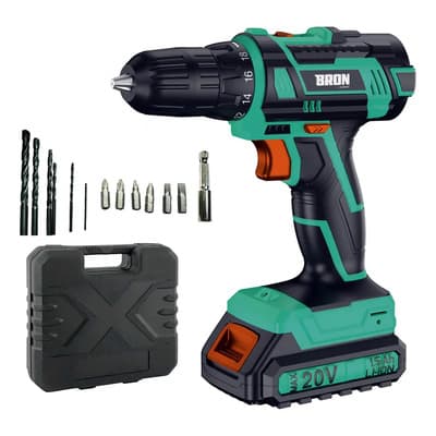 Gadnic Taladro Atornillador Bron By Gadnic 20v Inalambrico 2 Baterias Ion Litio 1.5 Ah Torque 40 Nm 2 Veloc