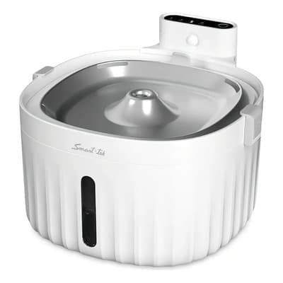 Smart-tek Bebedero Automatico Agua Mascotas Infrarrojo Smart-tek Pw-100 2lts. Con Filtro Blanco