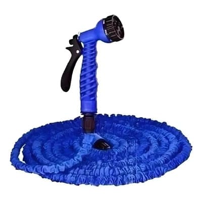 Magic Hose Manguera Riego 30 Mts Expandible Extensible Retractil + Pico Color Azul