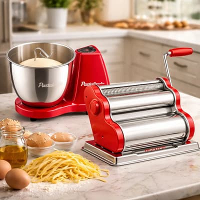 Pastalinda Pastalinda Amasadora 5l Cuccina + Maquina De Pastas 260 Rojo