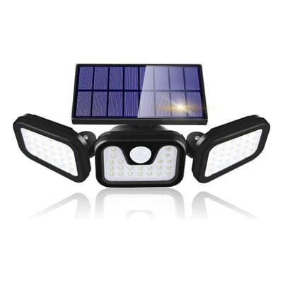 Helitec Panel Reflector Solar Triple Sensor Movimiento Direccionable Negro Blanco Frío