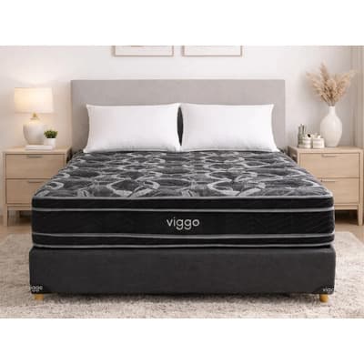 Viggo Sommier Viggo Esmeralda 140x190 Cm 130 Kg Alta Densidad Color Negro