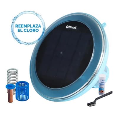 Pearl Ionizador Solar 3w Pileta Piscina Pearl Anti Cloro Sarro Y Bacterias Color Azul