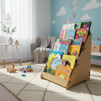 Cous Design Biblioteca Montessori Encastrable Mueble Organizador Libros 6105-mdf