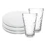 Rigolleau Set Vajilla X24 Piezas Plato Acquamarine Vaso Noa Rigolleau