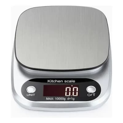 Generic Balanza De Cocina Digital 10 Kg 1 G Con Pantalla Lcd Plateado 10 Kg