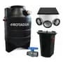 Rotagua Biodigestor Auto Rotagua 750l + C. Lodos + C. Inspección Kit Negro