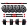 Bs Fit Kit De Mancuernas Ajustables Bs Fit De 20 Kg Con Discos Y Barra Negro