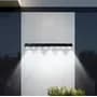 Noiluva Aplique Lámpara Pared Luz Fría Led Solar Unidireccional 6f Negro