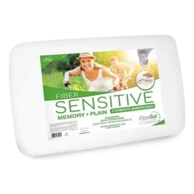 Fiberball Almohada Fiberball Sensitive Plain Viscoelástica Hipoalergénica 63x35 Cm Blanco