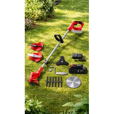 Mtl Cortadora Cesped Inalambrica Mtl 21v Recargable Potente Motor Varilla Telescopica Cabezal Ajustable