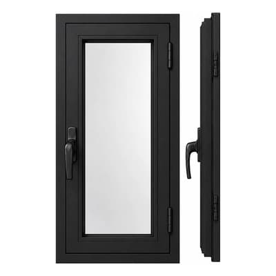 Todo Soluciones Ventana Raja De Abrir Aluminio Negro Modena 30x50 Cm Negro