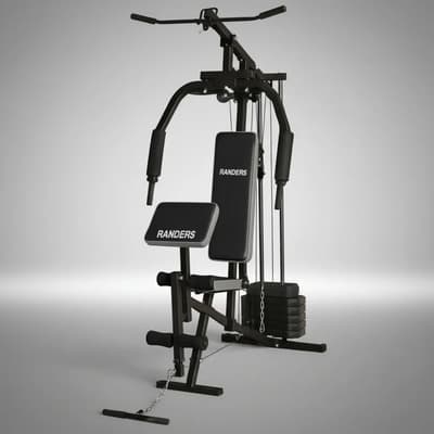 Randers Multigimnasio Multigym Randers Arg-63120 Reforzado 45 Kg Color De La Estructura Negro - Tapizado Col