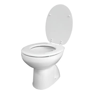 Pringles - Derpla Inodoro Corto Pringles Derpla Onix Blanco Porcelana + Asiento Mdf
