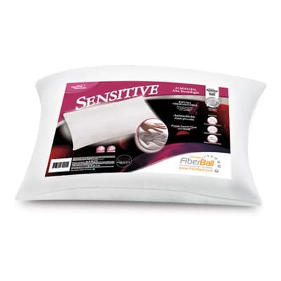 Fiberball Almohada Viscoelástica Fiberball Sensitive Memory Foam Hipoalergénica 61x40 Cm Blanco