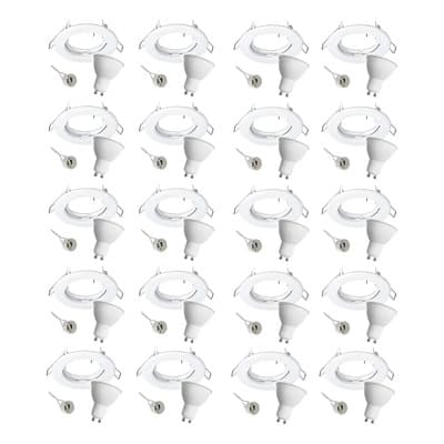 Macroled Pack 20 Spot Embutir Led 7w Luz Fría Fijo Techo Blanco Macroled Blanco/luz Fría